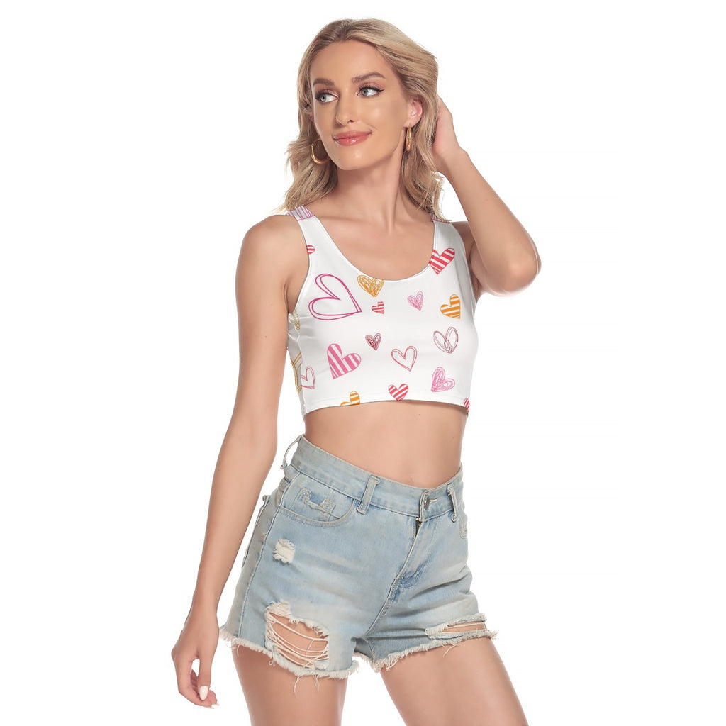 All-Over Print Women's Sport Crop Tank Top